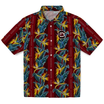 south carolina gamecocks paradise vines garnet hawaiian shirts best selling