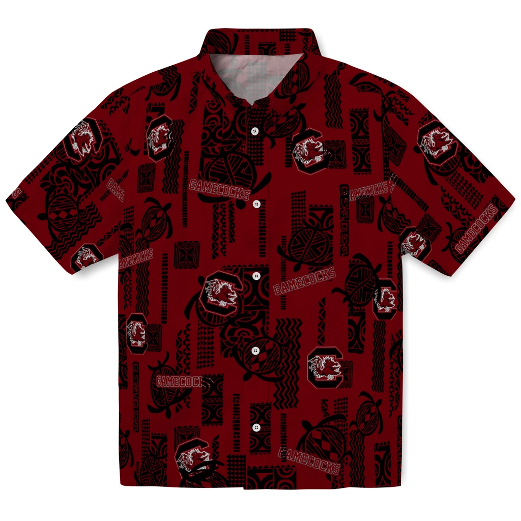 South Carolina Gamecocks Hawaiian Shirt - Turtle Lines south carolina gamecocks turtle lines garnet hawaiian shirts best selling