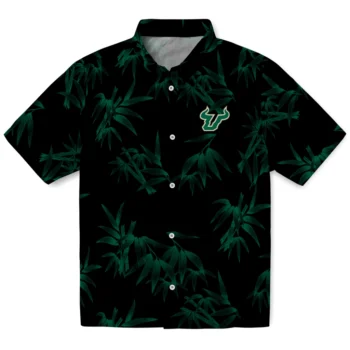 south florida bulls bamboo branches green black hawaiian shirts best selling