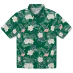 South Florida Bulls Hawaiian Shirt – Flamingo and Hibiscus