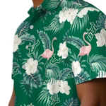 South Florida Bulls Hawaiian Shirt – Flamingo and Hibiscus