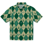 South Florida Bulls Hawaiian Shirt – Golfing Plaid