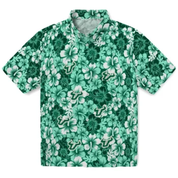 south florida bulls hibiscus blooms green hawaiian shirts best selling