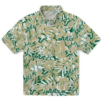 south florida bulls hibiscus overlay hawaiian shirts best selling