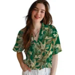 South Florida Bulls Hawaiian Shirt – Palm Leaves