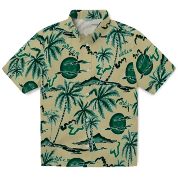 south florida bulls palm sunset hawaiian shirts best selling