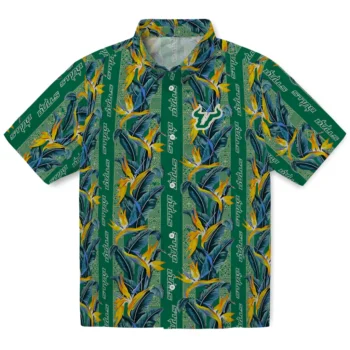 south florida bulls paradise vines green hawaiian shirts best selling