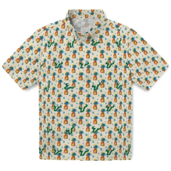 south florida bulls pineapple delight beige hawaiian shirts best selling