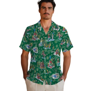 south florida bulls simpsons christmas green hawaiian shirts fashion forward