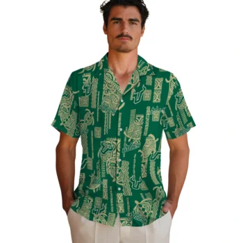south florida bulls turtle lines green hawaiian shirts fashion forward