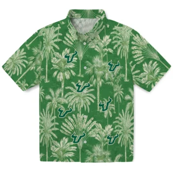 south florida bulls palm shadows green hawaiian shirts best selling
