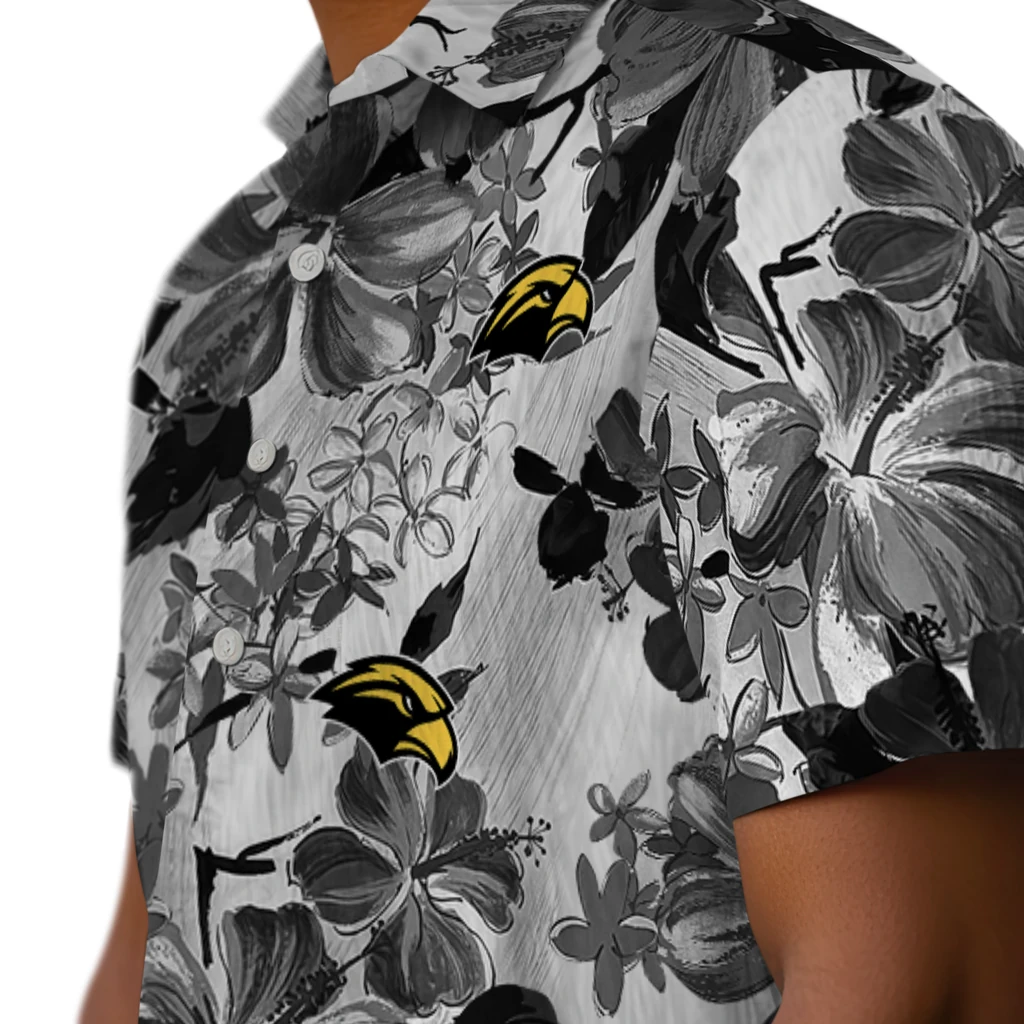 Southern Miss Golden Eagles Hawaiian Shirt - Hibiscus Arrangement southern miss golden eagles hibiscus arrangement black hawaiian shirts trendy