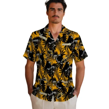 southern miss golden eagles hibiscus exotic black hawaiian shirts fashion forward