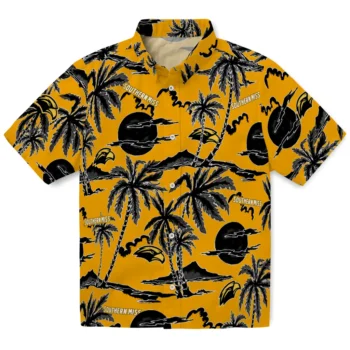 southern miss golden eagles palm sunset hawaiian shirts best selling