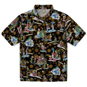 southern miss golden eagles simpsons christmas black hawaiian shirts best selling