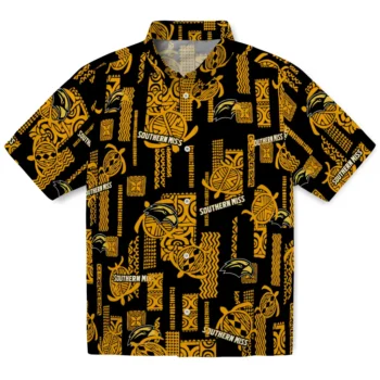 southern miss golden eagles turtle lines black hawaiian shirts best selling