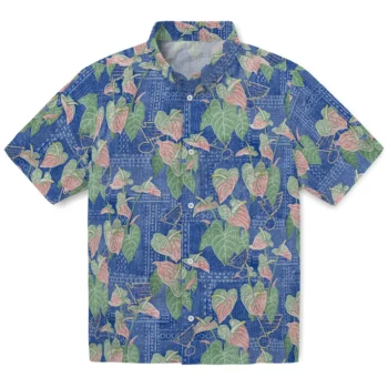 st louis blues anthurium overlay blue hawaiian shirts best selling