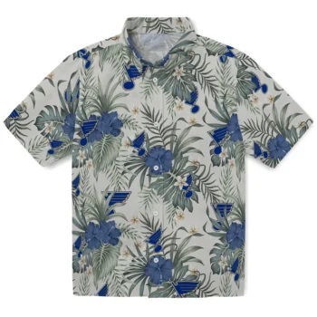 st louis blues hibiscus designs beige hawaiian shirts best selling