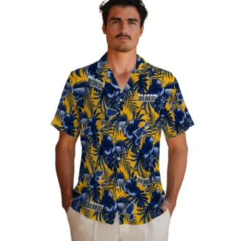 st louis blues hibiscus exotic blue hawaiian shirts fashion forward