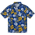 St. Louis Blues Hawaiian Shirt – Hibiscus Flower Design