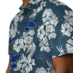 St. Louis Blues Hawaiian Shirt – Hibiscus Flowers