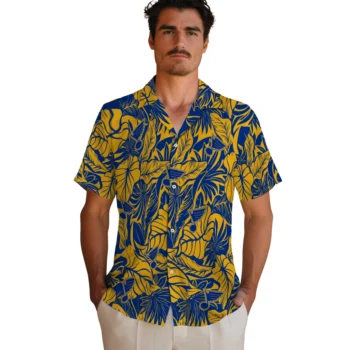 st louis blues monstera layer blue hawaiian shirts fashion forward