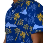 St. Louis Blues Hawaiian Shirt – Palm And Clouds