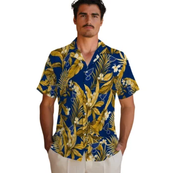 st louis blues palm leaves blue hawaiian shirts fashion forward