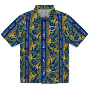 st louis blues paradise vines blue hawaiian shirts best selling