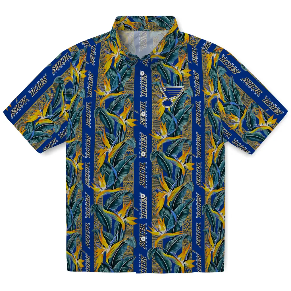 St. Louis Blues Hawaiian Shirt - Paradise Vines st louis blues paradise vines blue hawaiian shirts best selling