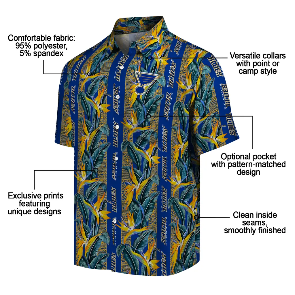 St. Louis Blues Hawaiian Shirt - Paradise Vines st louis blues paradise vines blue hawaiian shirts new arrival