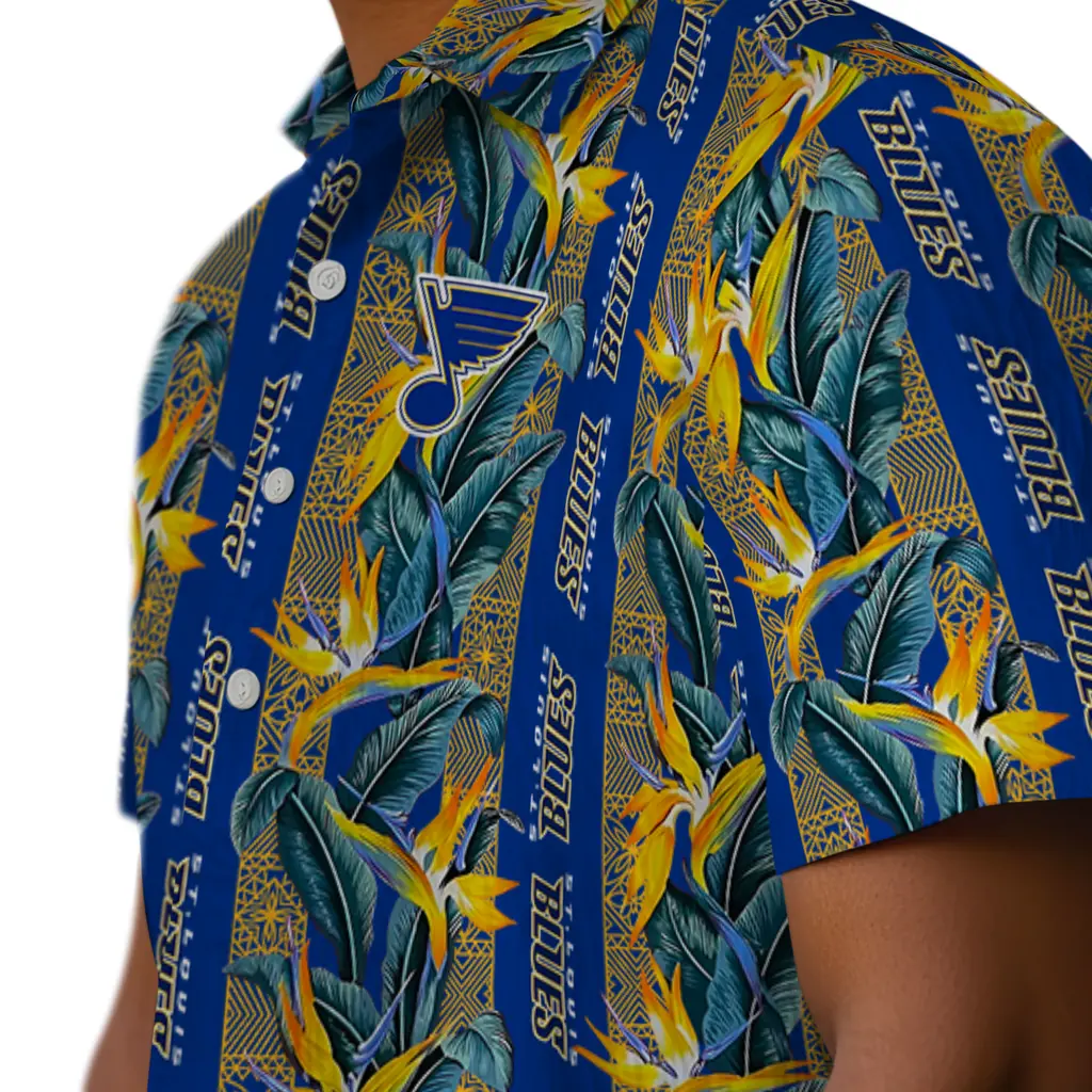 St. Louis Blues Hawaiian Shirt - Paradise Vines st louis blues paradise vines blue hawaiian shirts trendy