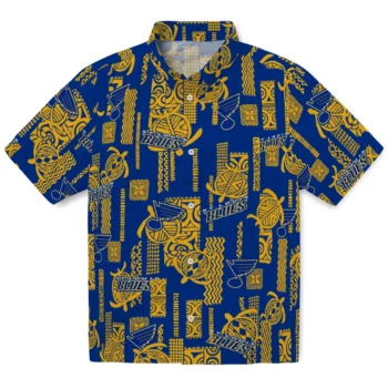 st louis blues turtle lines blue hawaiian shirts best selling