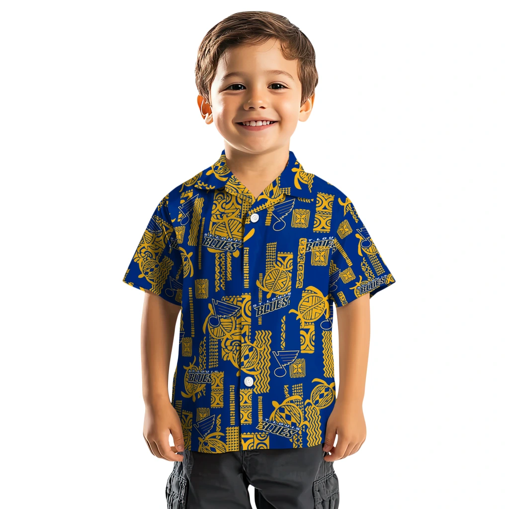 St. Louis Blues Hawaiian Shirt - Turtle Lines st louis blues turtle lines blue hawaiian shirts top rated