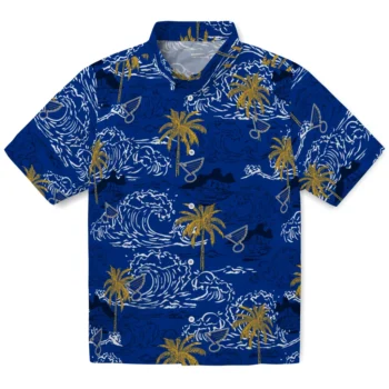 st louis blues wave palm blue hawaiian shirts best selling