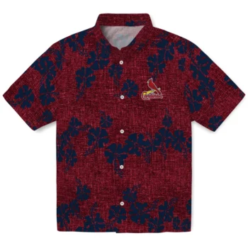 st louis cardinals hibiscus petals red hawaiian shirts best selling