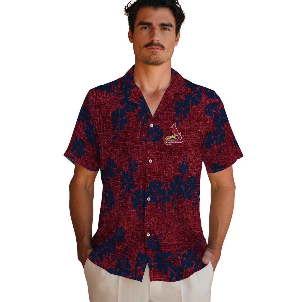 St. Louis Cardinals Hawaiian Shirt - 50th State Flower st louis cardinals hibiscus petals red hawaiian shirts fashion forward