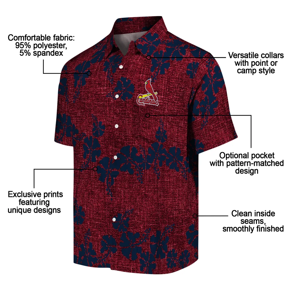 St. Louis Cardinals Hawaiian Shirt - 50th State Flower st louis cardinals hibiscus petals red hawaiian shirts new arrival