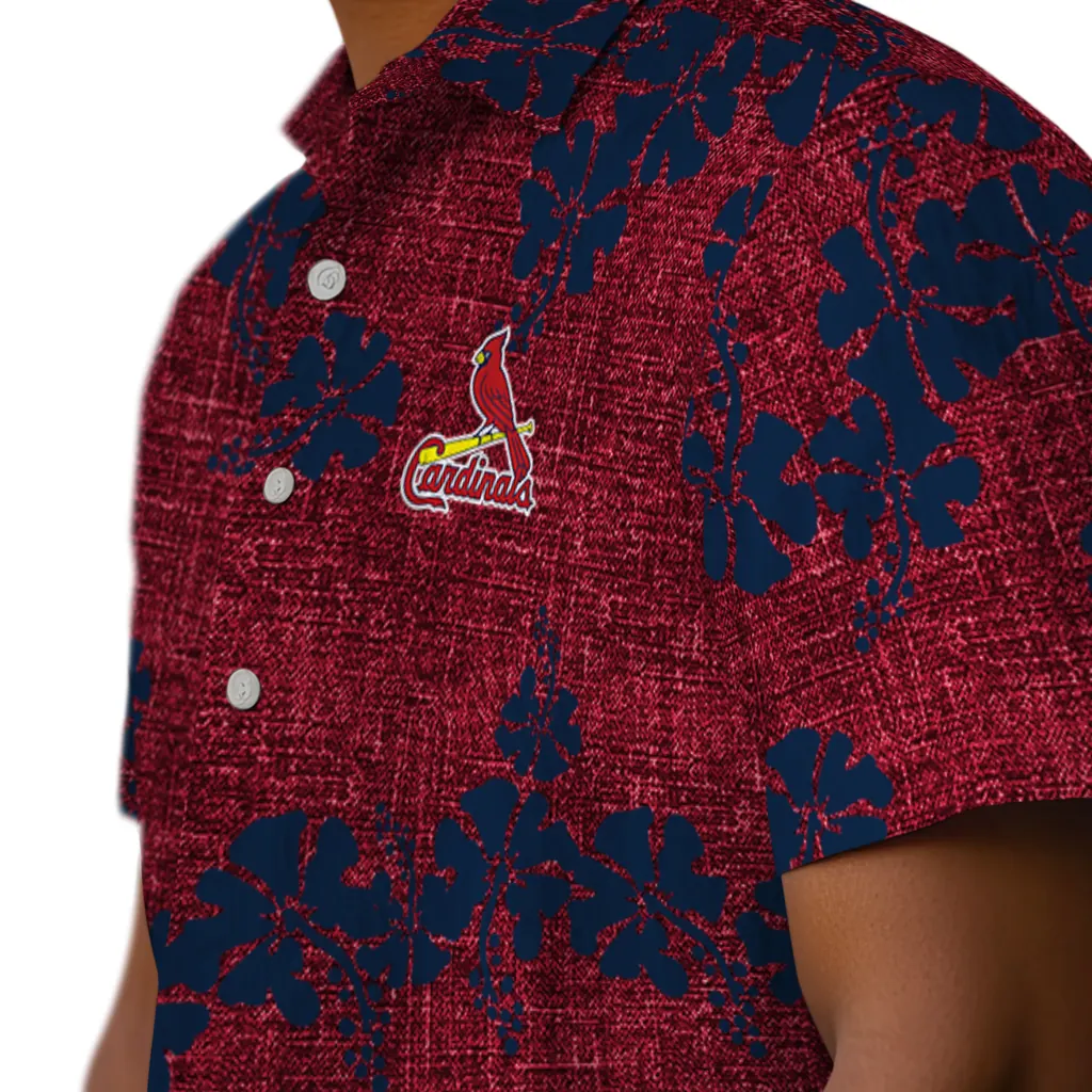 St. Louis Cardinals Hawaiian Shirt - 50th State Flower st louis cardinals hibiscus petals red hawaiian shirts trendy