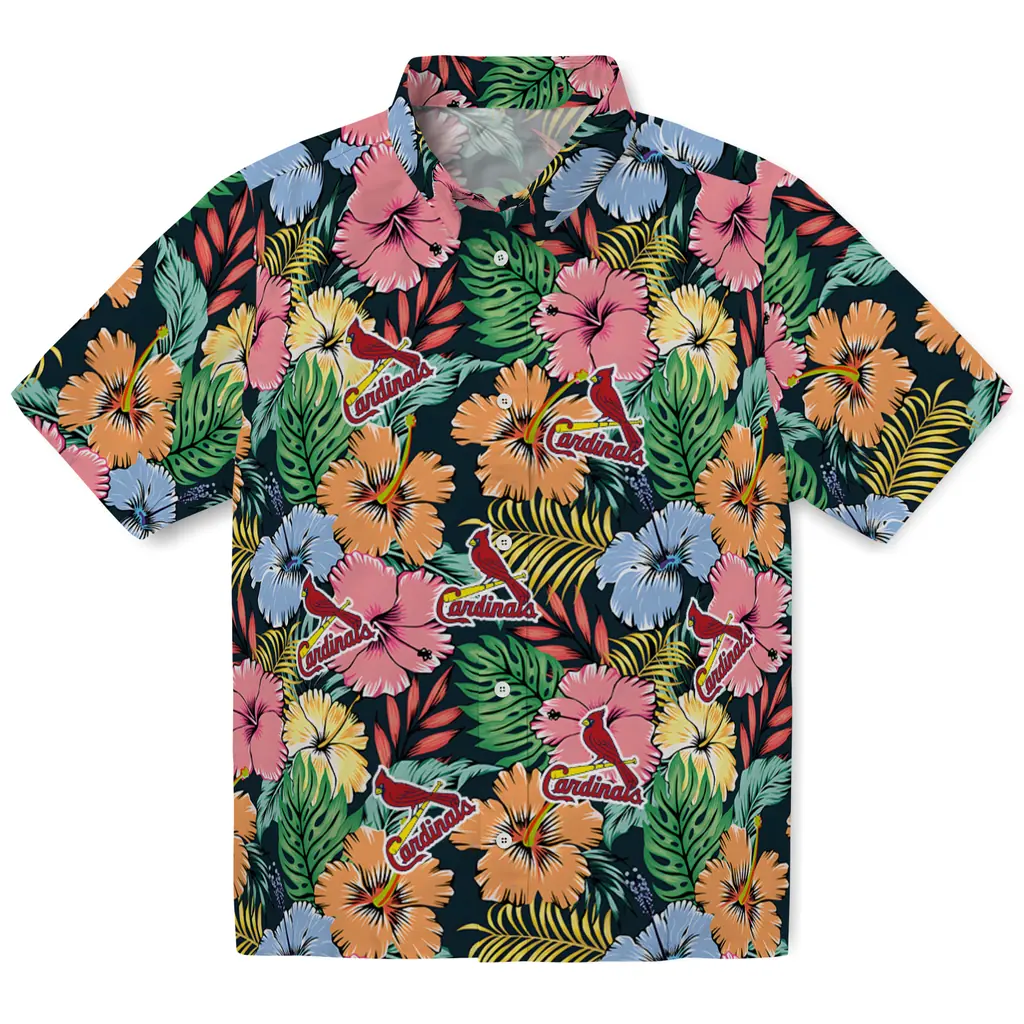 St. Louis Cardinals Hawaiian Shirt - Brilliant Hibiscus Garden st louis cardinals brilliant hibiscus garden hawaiian shirts best selling