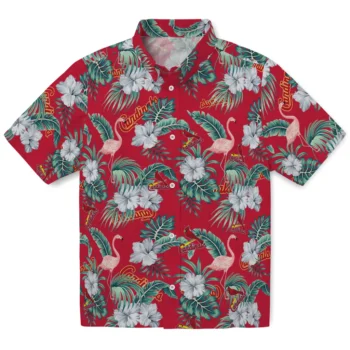 st louis cardinals flamingo palms red hawaiian shirts best selling