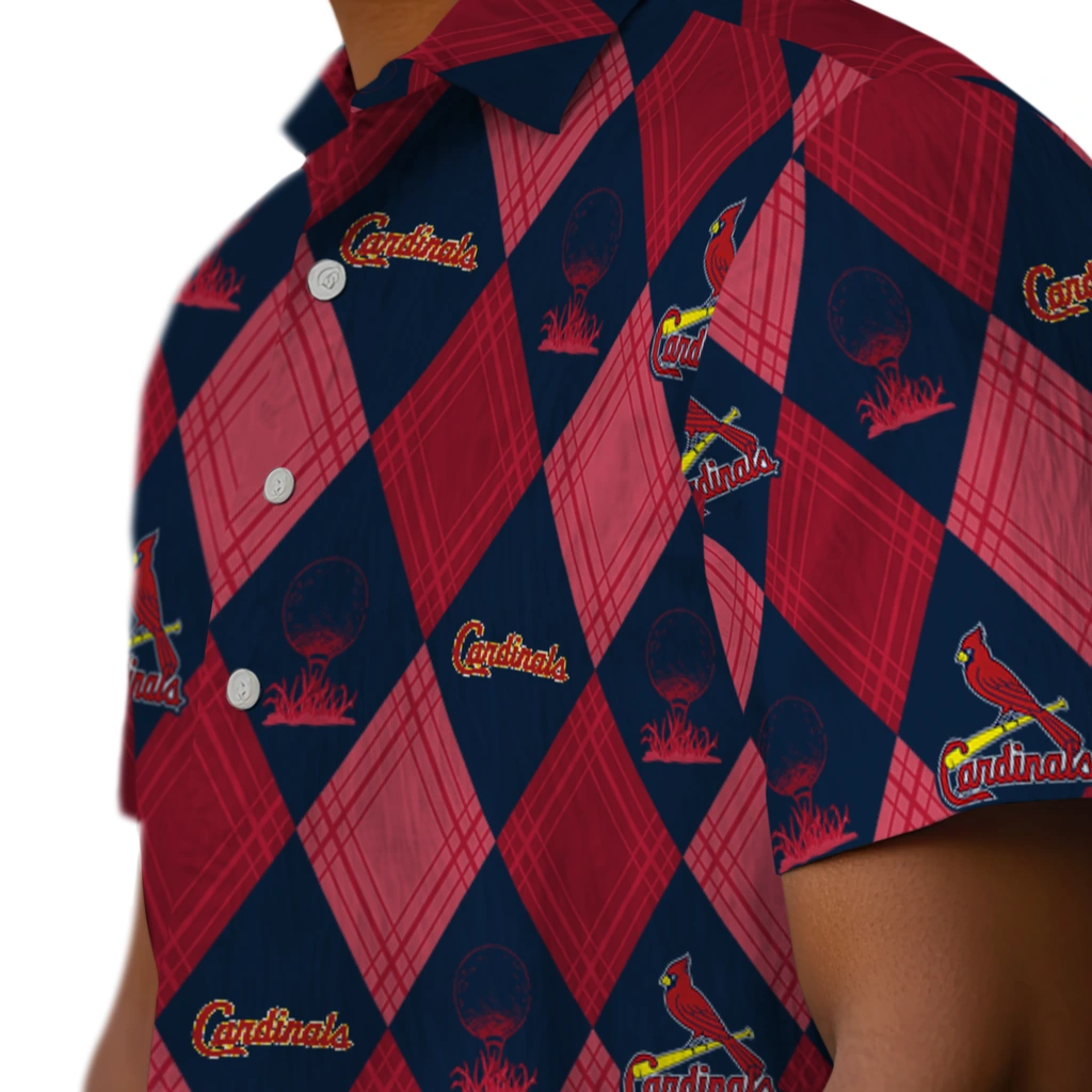 St. Louis Cardinals Hawaiian Shirt - Golfing Plaid st louis cardinals balloon plaid red hawaiian shirts trendy