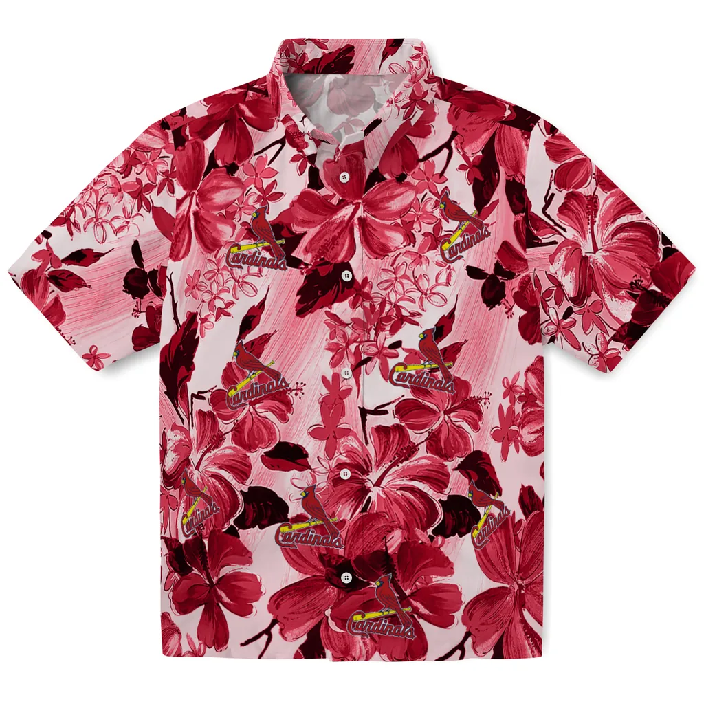 St. Louis Cardinals Hawaiian Shirt - Hibiscus Arrangement st louis cardinals hibiscus arrangement red hawaiian shirts best selling