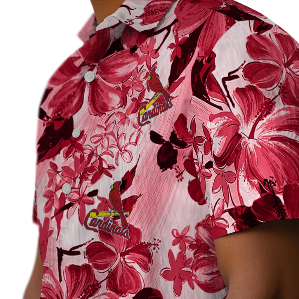 St. Louis Cardinals Hawaiian Shirt - Hibiscus Arrangement st louis cardinals hibiscus arrangement red hawaiian shirts trendy