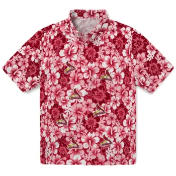 st louis cardinals hibiscus blooms red hawaiian shirts best selling