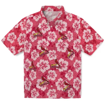 st louis cardinals hibiscus cluster red hawaiian shirts best selling