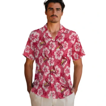 st louis cardinals hibiscus cluster red hawaiian shirts fashion forward