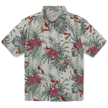 st louis cardinals hibiscus designs beige hawaiian shirts best selling