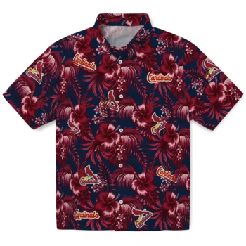 st louis cardinals hibiscus exotic red hawaiian shirts best selling