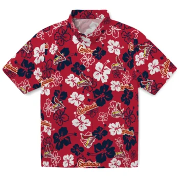 st louis cardinals hibiscus bloom red hawaiian shirts best selling